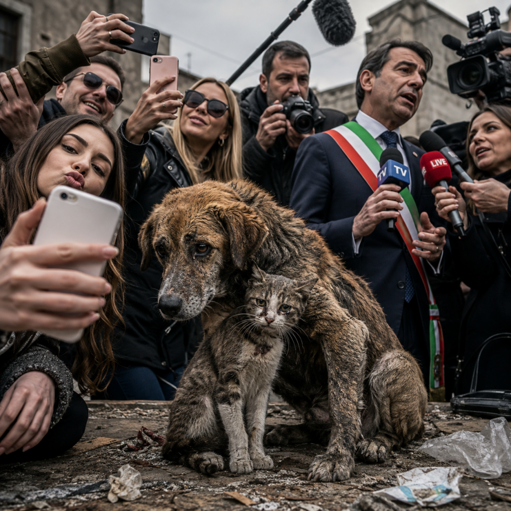 Animali sofferenti e persone poco serie che sfruttano la loro sofferenza per motivi personali